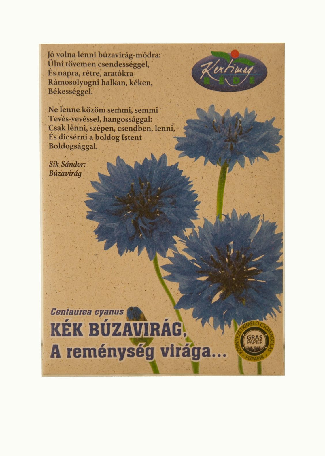 Búzavirág Fűpapír tasakban termék képe