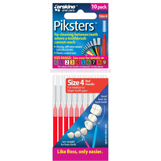 Piksters fogköztisztító kefe 4 piros (10x)