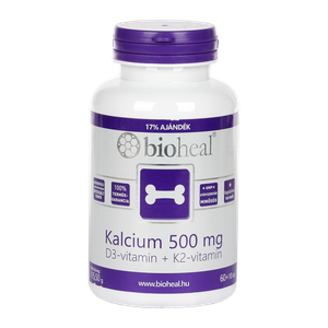 Bioheal Kalcium 500 mg + D3 + K2 filmtabletta (70x) termék kép
