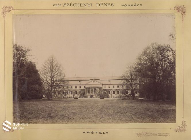 Sopronhorpács (ekkor Horpács), gróf Széchényi Dénes kastélya. A felvétel 1895-1899 között készült. 