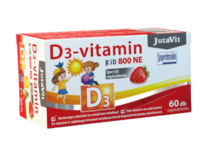 Jutavit KID D3 800NE rágótabletta eper (60x) termék kép