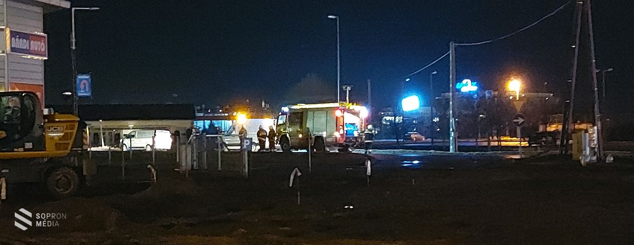 Gáz szivárgott Sopronban, lezárták az utat
