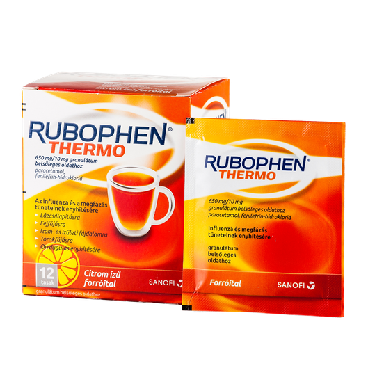 Rubophen Thermo 650mg/10mg gran. bels.oldathoz (12x tasakban)