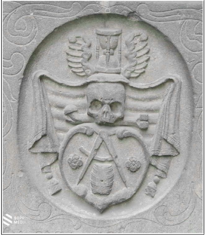 Czirák András kádár síremlékének részlete, 1682. 