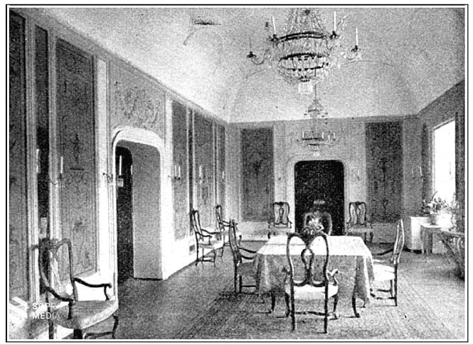 Peresznyei kastély: A nagy ebédlő. (1938) 