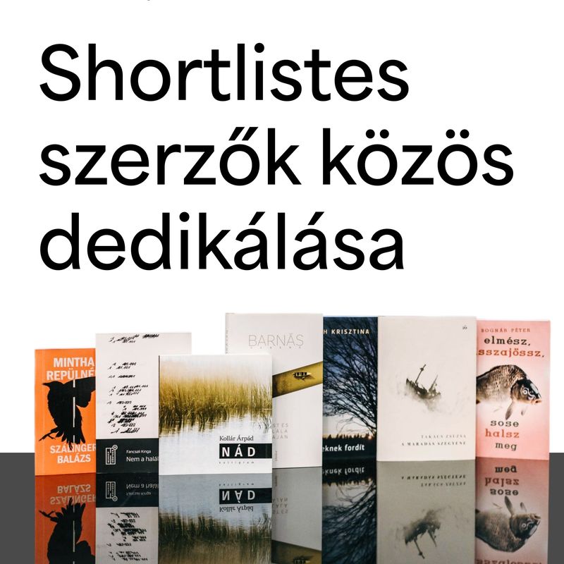 Az Esterházy Irodalmi Díj 2026 shorlistjére került könyvek alkotói közösen dedikálnak 