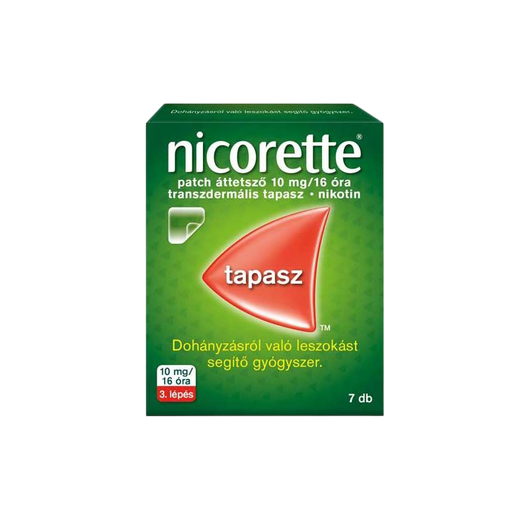 Nicorette patch áttetsző 10 mg/16 óra transz.tap. (7x)