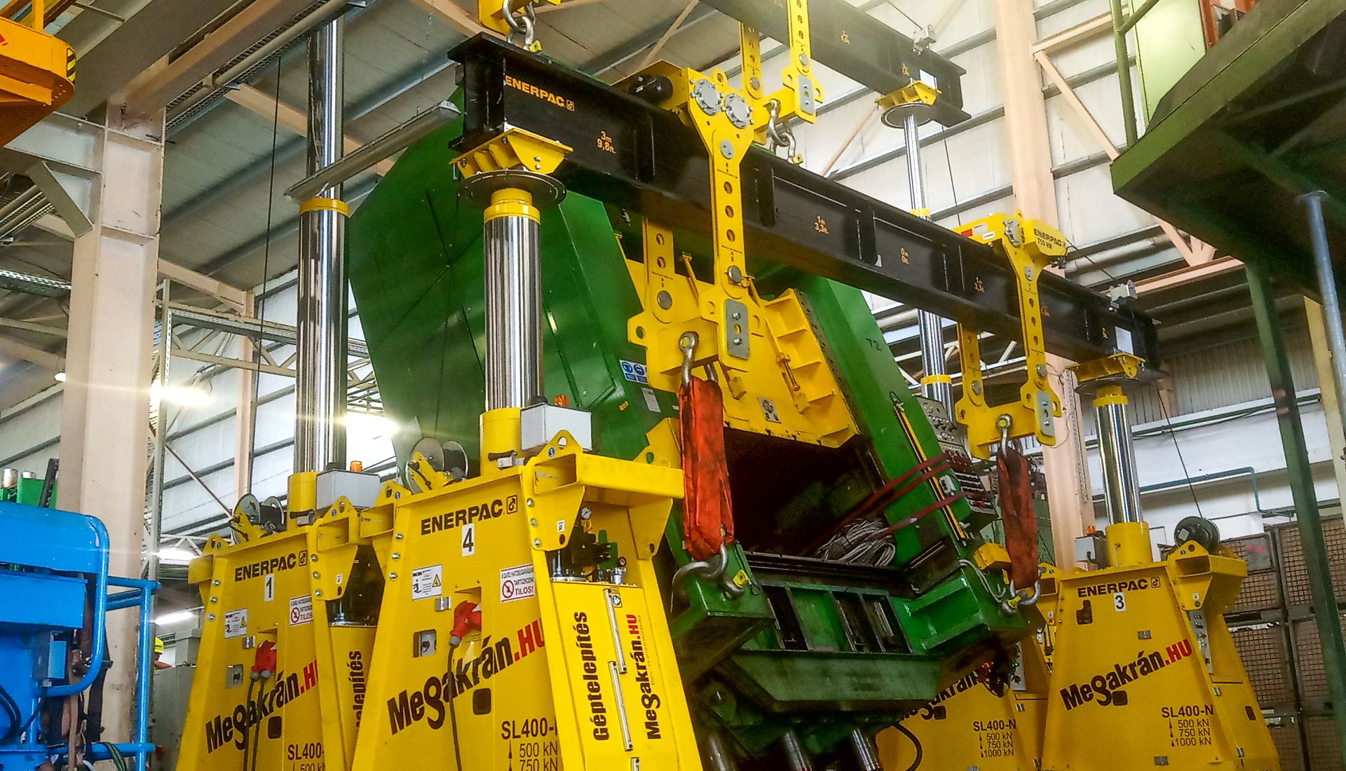 Dismantling of 140 tonne press machine