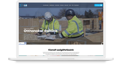 Horváth West-Bau weboldalának asztali nézete