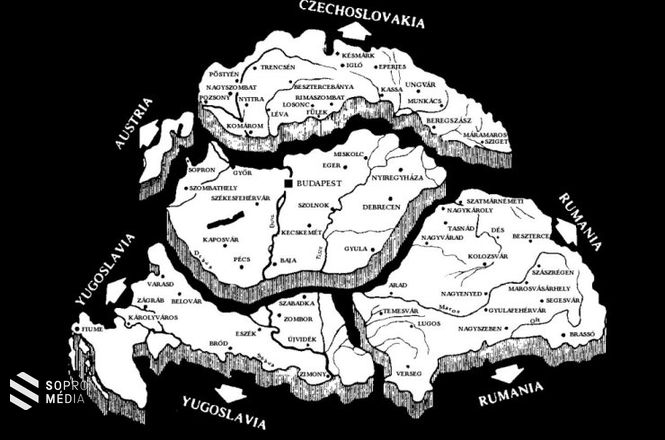 Az országcsonkító békediktátum a történelmi Magyarország területének mintegy kétharmadát csatolta el 