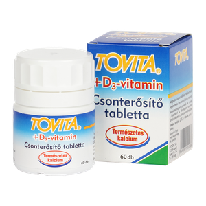 Tovita+D3 vitamin csonterősítő tabletta (60x) termék kép