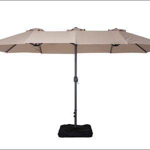 Rayne Doppelflügel-Sonnenschirm, 270 × 460 cm, mit Stahlgestell 48.190 Ft