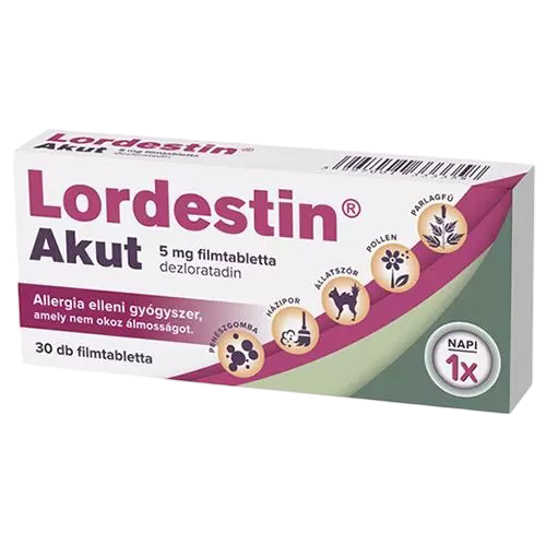 Lordestin Akut 5 mg filmtabletta (30x)