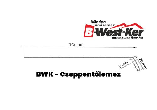 BWK - Tropfblech 2 m lang.