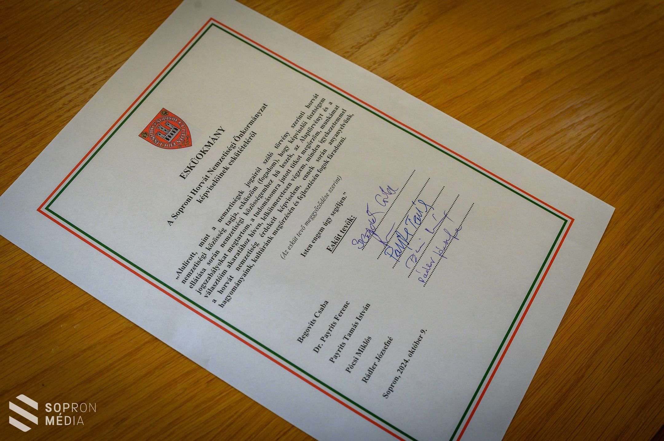 Megtartották a soproni nemzetiségi önkormányzatok alakuló üléseit szerdán