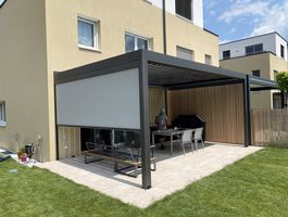 Pergolák / ponyvás és dönthető lamellás