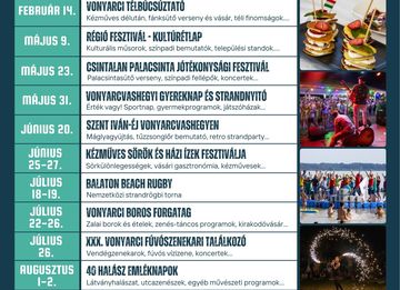 VONYARCVASHEGY HIGHLIGHTED PROGRAMS 2026