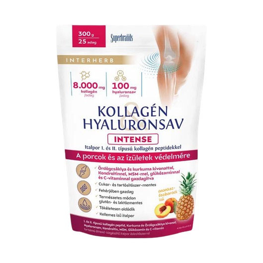 Interherb Intense kollagén hyaluronsav por ananász (300g)