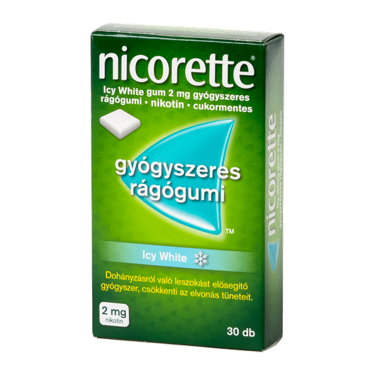 Nicorette Icy White 2mg gyógyszeres rágógumi (30x)
