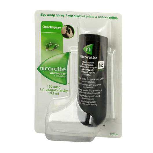 Nicorette Quickspray 1 mg/adag szájnyálk.alk.spray (1x1 adagoló tartály)