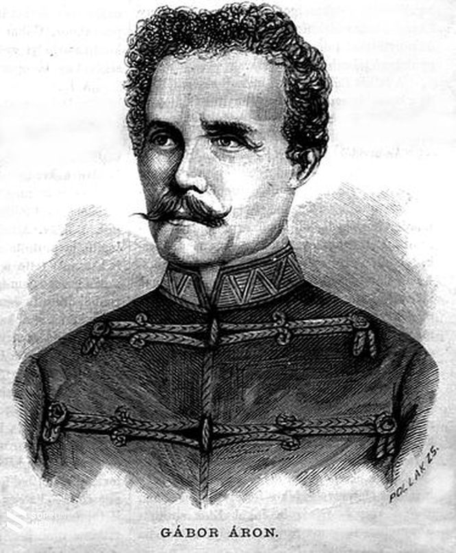 Gábor Áron, Pollák Zsigmond metszete, 1881 