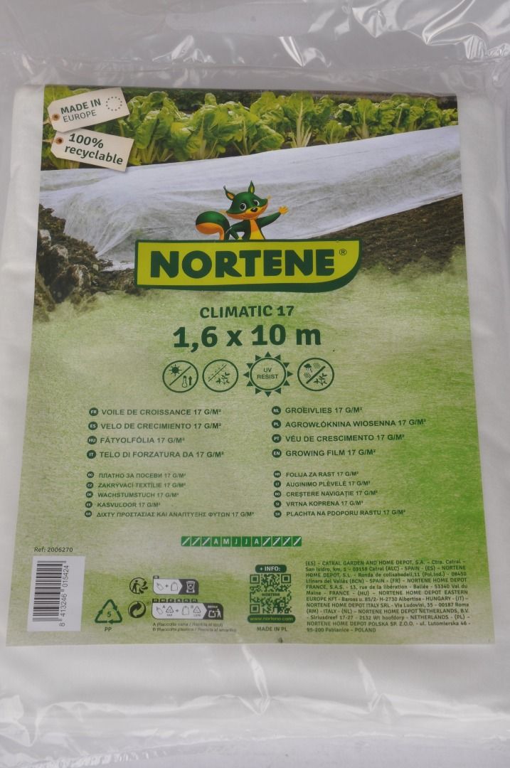 Fátyolfólia 1,6x10m 17 g/m2 NORTENE termék képe