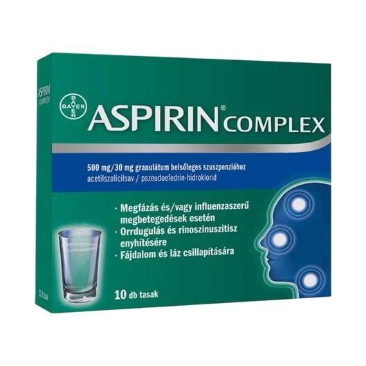 Aspirin Complex 500 mg/30 mg granulát.bels.szuszp. (10x)