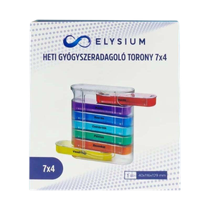 Elysium heti gyógyszeradagoló torony - 7x4 (1x) termék kép