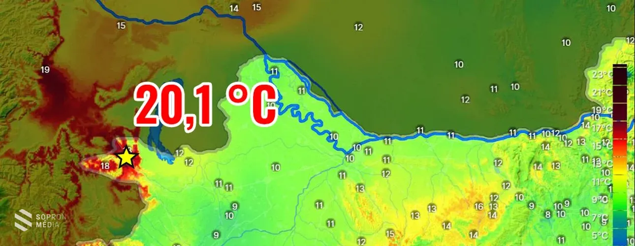 Sopronban már délelőtt 20,1 fokig melegedett a levegő