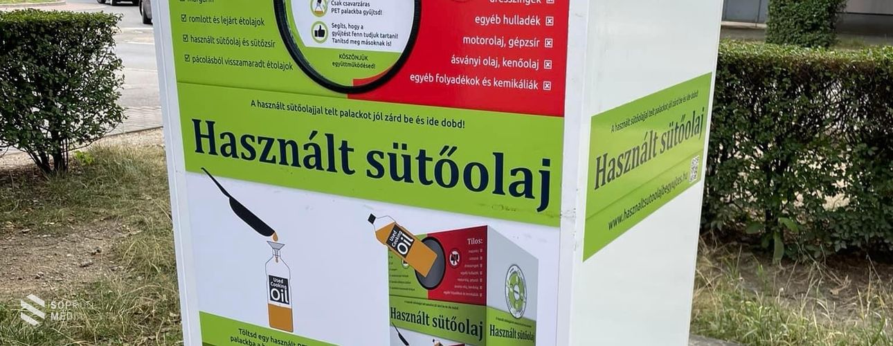Új sütőolajgyűjtőket helyeznek ki Sopronban