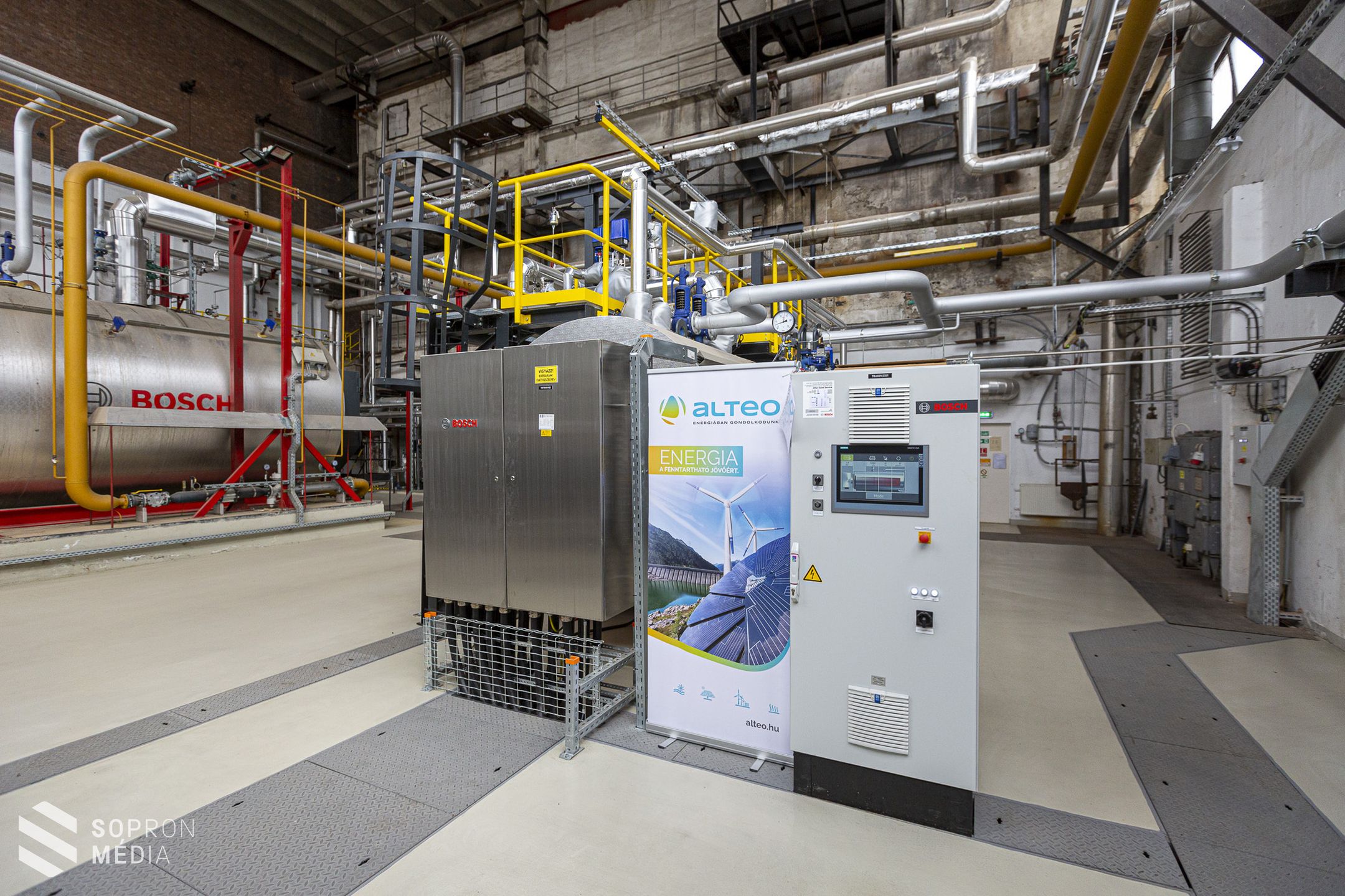Üzembe helyezték az Alteo első elektromos fűtésű kazánját Sopronban