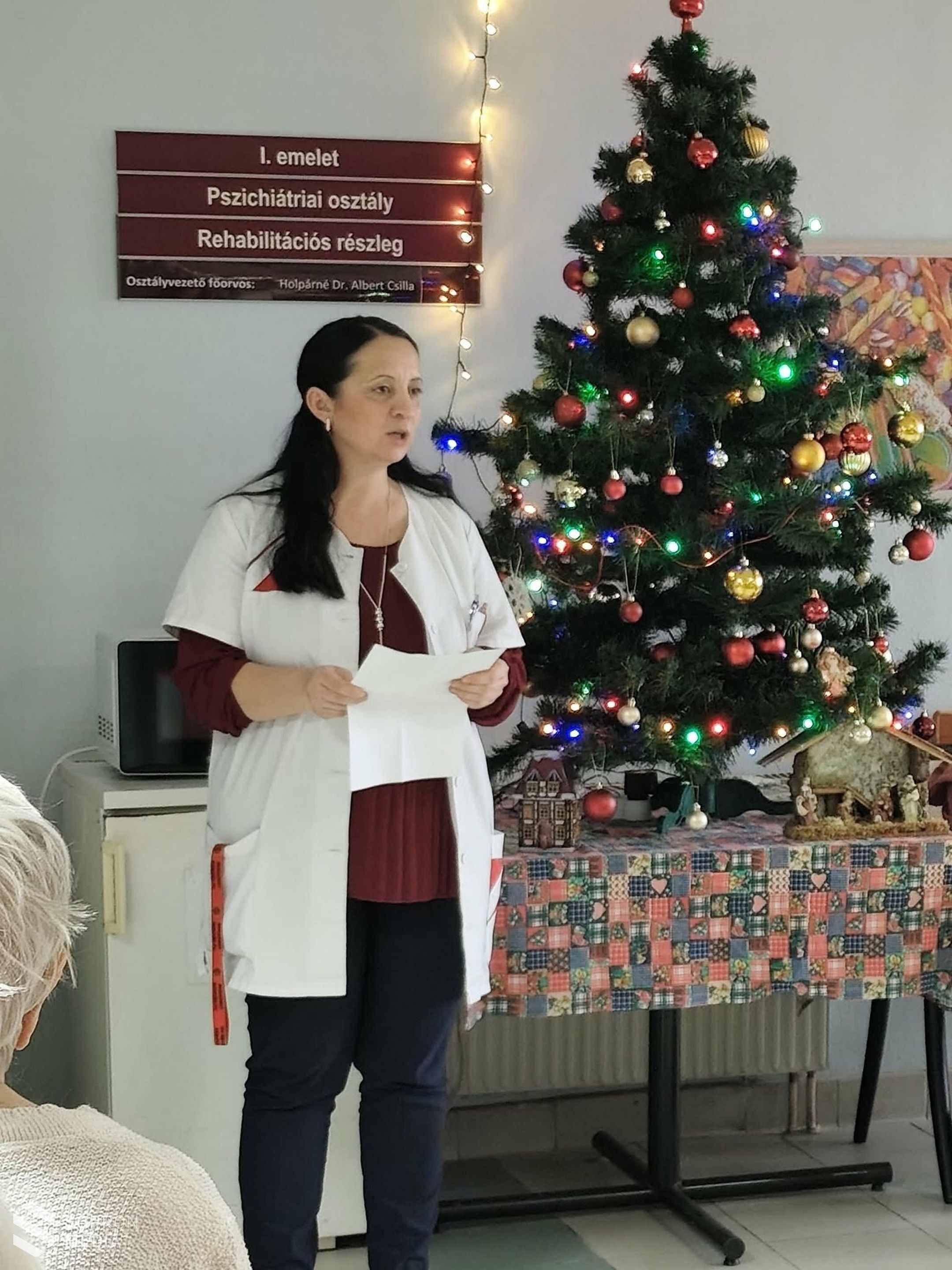 Bensőséges karácsonyi műsor a Pszichiátriai Osztályon