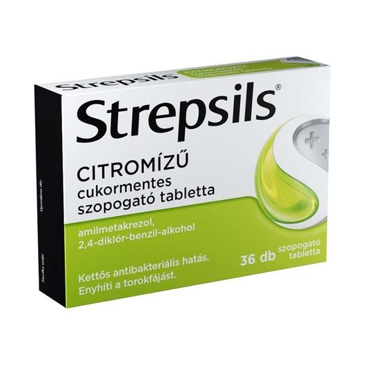 Strepsils citromízű cukormentes szopogató tabletta (36x)