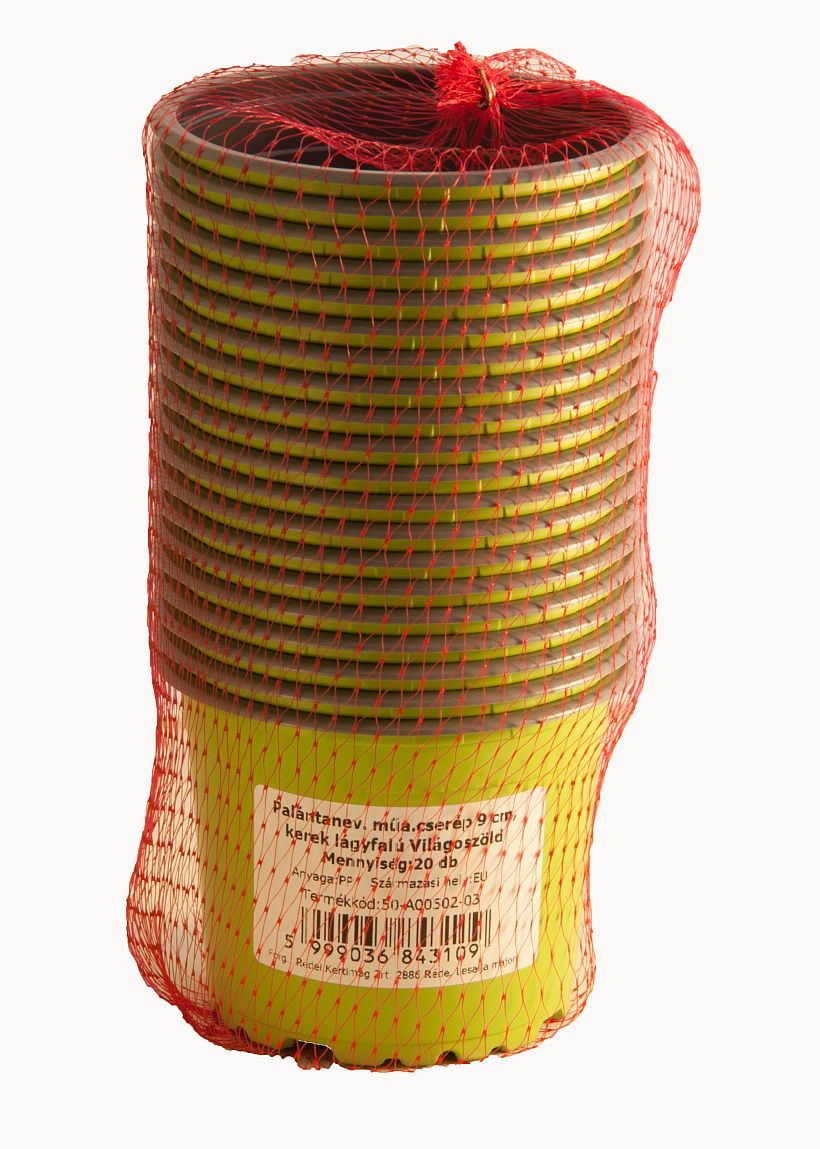 Palántanev.cserép 9cm (20db) v.zöld, lágyfalú termék képe