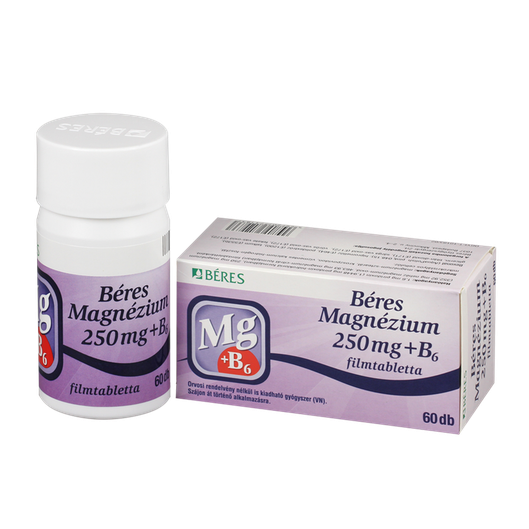 Béres Magnézium 250 mg+B6 filmtabletta (60x)