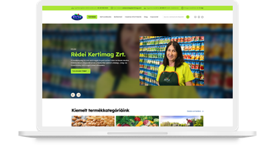 RÉDEI Kertimag weboldalának asztali nézete