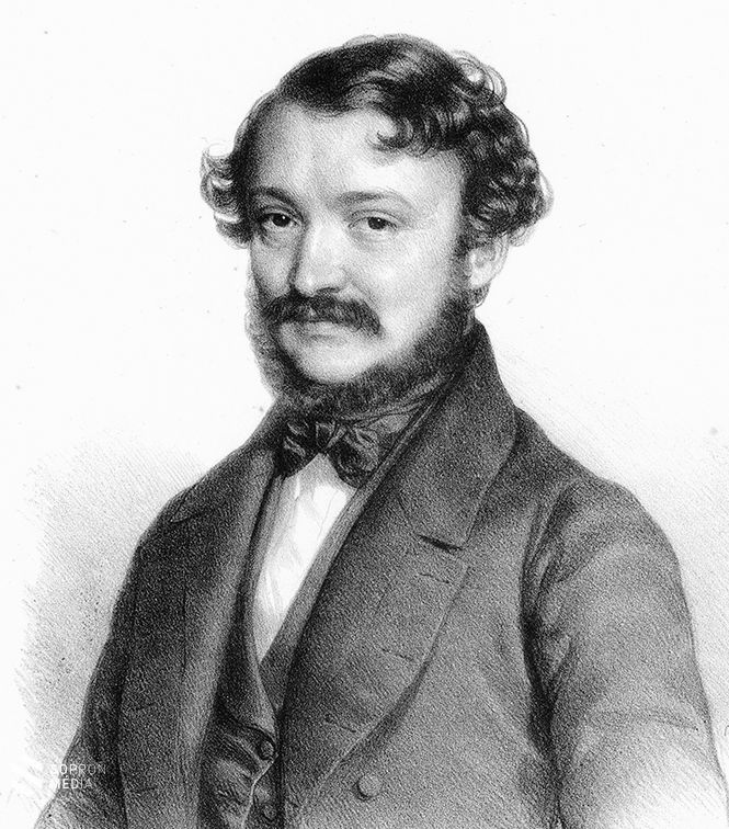 Erkel Ferenc Barabás Miklós litográfiáján, 1845