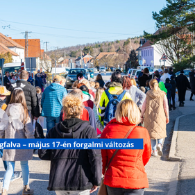 Május 17-én változik a forgalmi rend Ágfalván