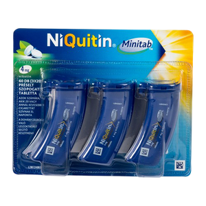 Niquitin Minitab 4 mg préselt szopogató tabletta (60x (3x20)) termék kép
