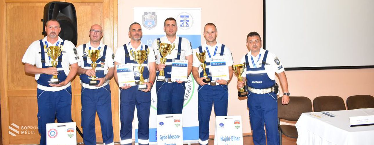 Soproni rendőr a dobogó legmagasabb fokán a baleset-helyszínelő versenyen