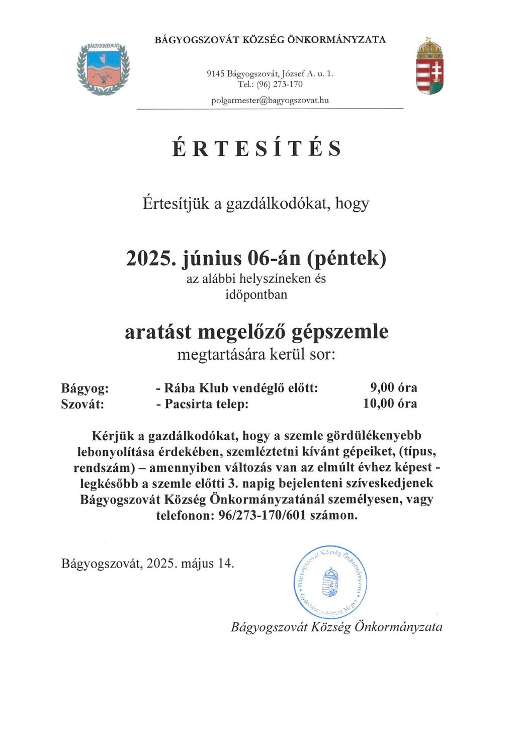 Értesítés