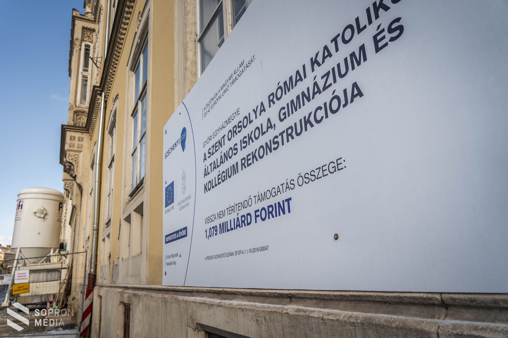 Jól haladnak a munkálatok a Szent Orsolya-iskolában