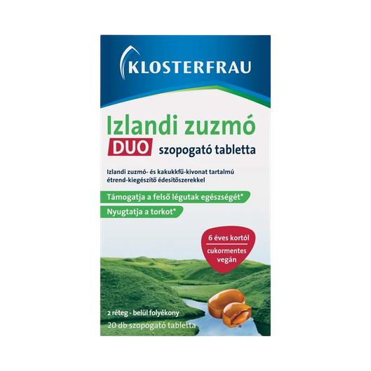 Klosterfrau izlandi zuzmó Duo szopogató tabletta (20x)