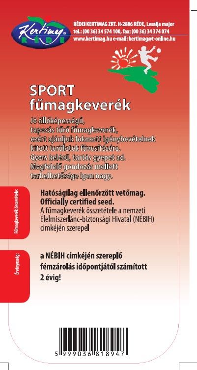 Sport fűmagkeverék 20 kg termék képe