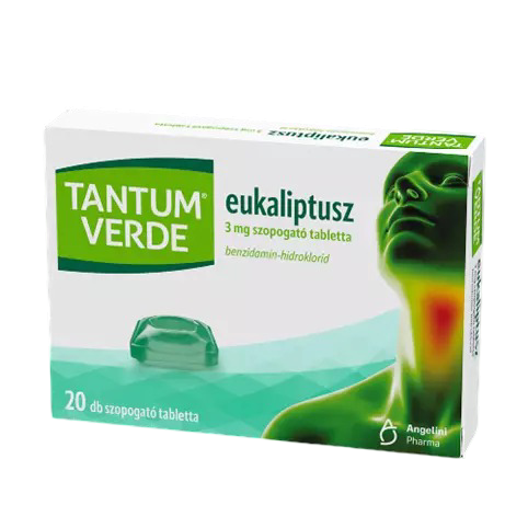 Tantum Verde eukaliptus 3mg szopogató tabletta (20xparaffinos papírban)