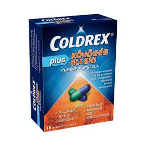 Coldrex Plus köhögés elleni kemény kapszula (16x buborékcsomagolásban) termék kép