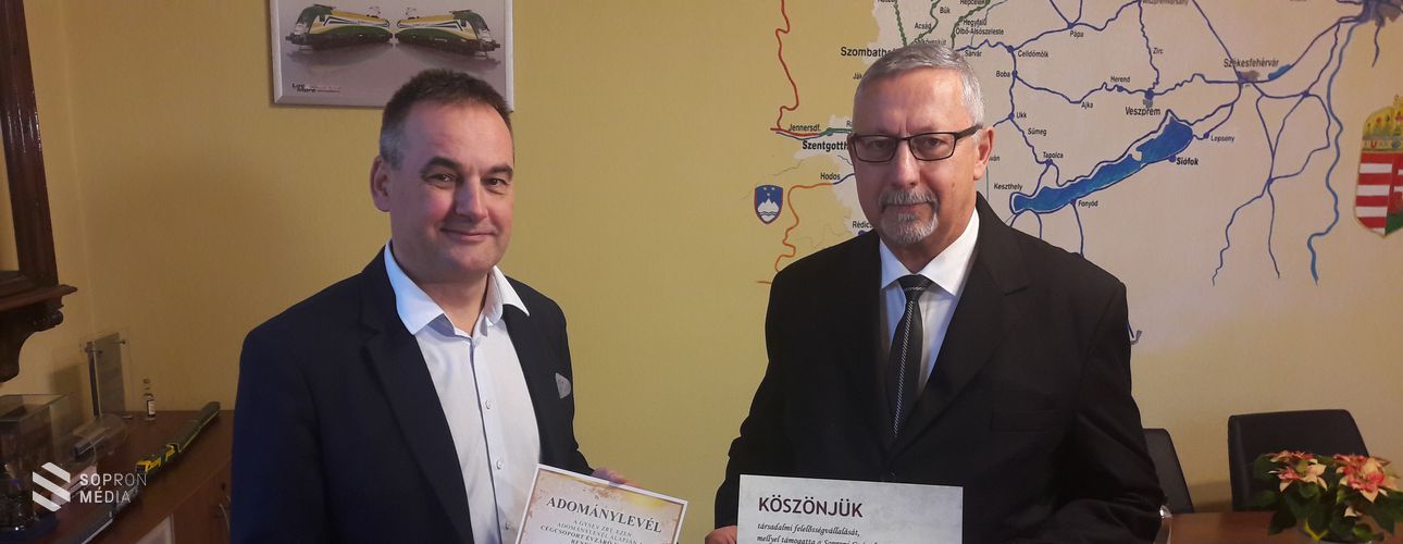 A Soproni Gyógyközpont Gyermekosztályát támogatták a GYSEV dolgozói