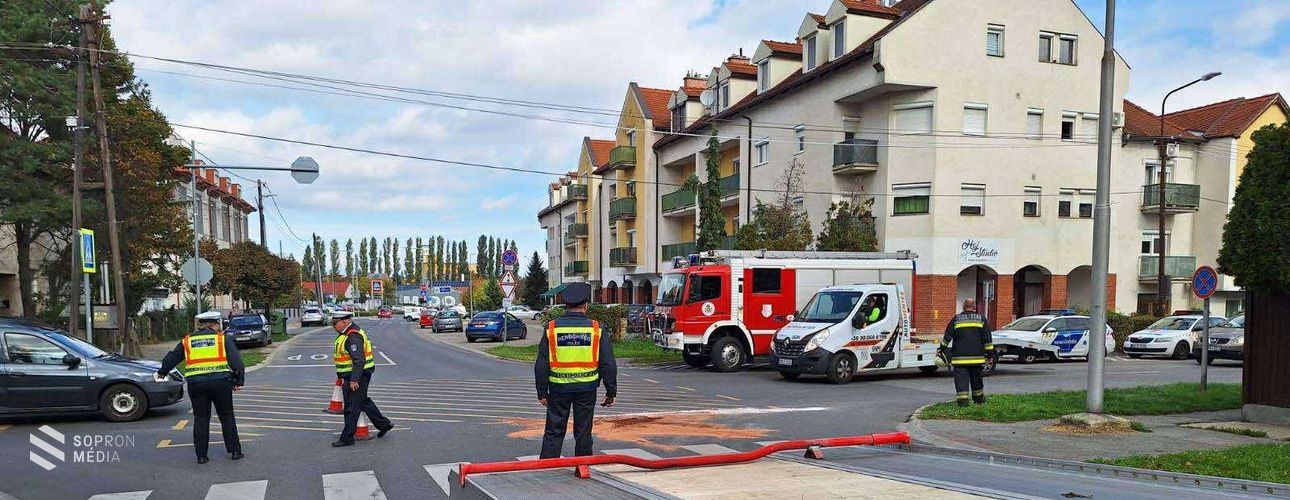 Hármas karambol történt Sopronban