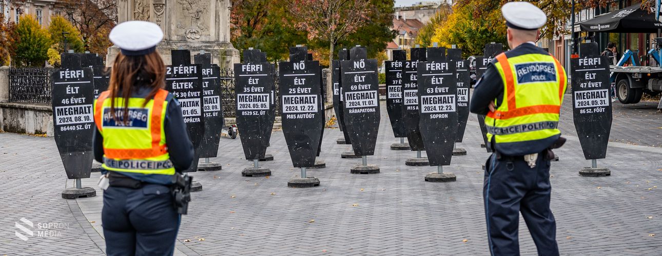 Emlékezés és figyelemfelhívás - Sopronban állít emléket a rendőrség a közlekedési baleset áldozatainak