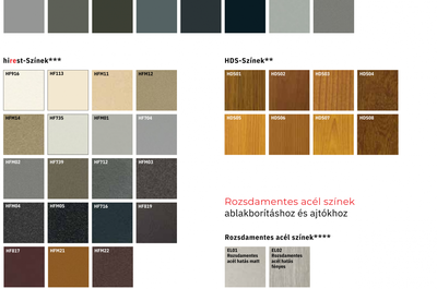 Internorm Külső színek